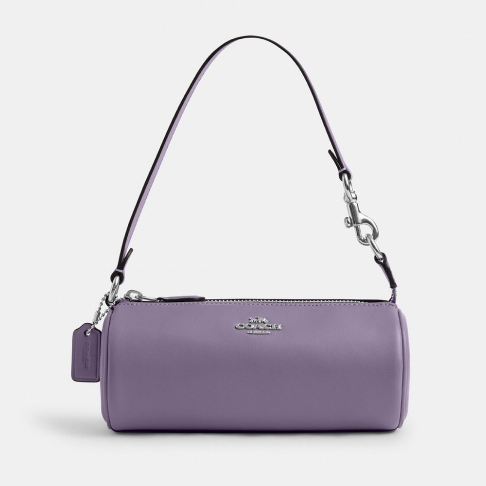 Coach Lavender Leather Barrel Shoulder Bag